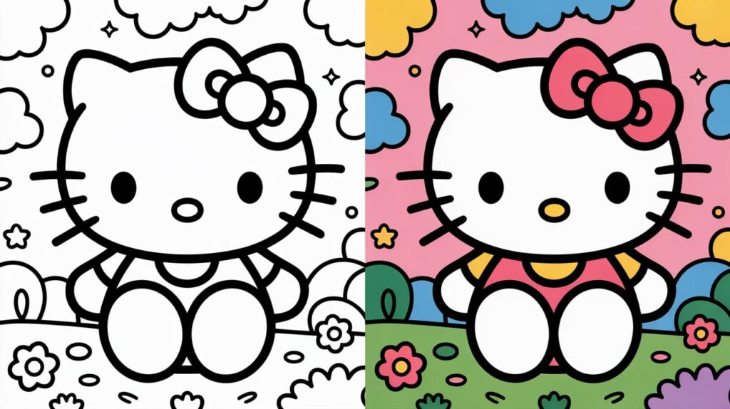 Hello Kitty Coloring Pages