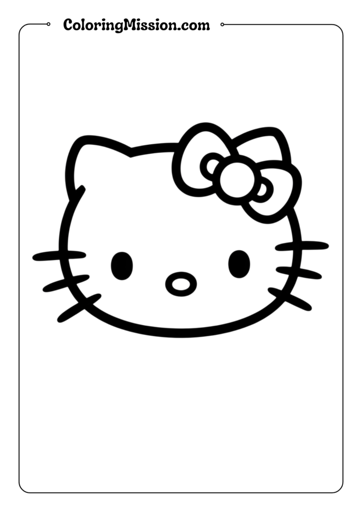 Hello Kitty Coloring Pages Portrait