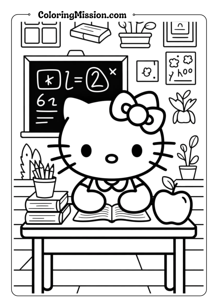 Hello Kitty at School