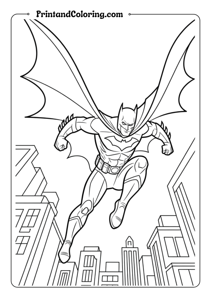 Batman in Action Pose Batman Portrait