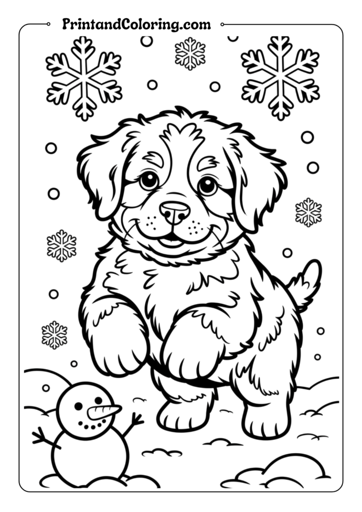 Bernese Mountain Dog Puppy in SnowUI