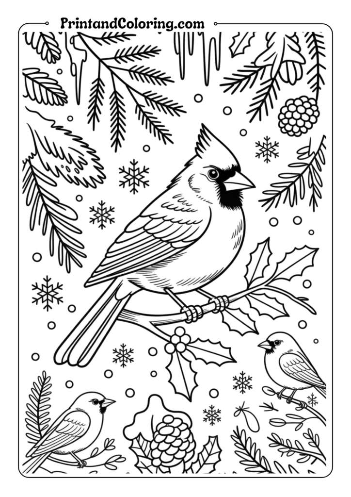 Cardinal in Winter Branch