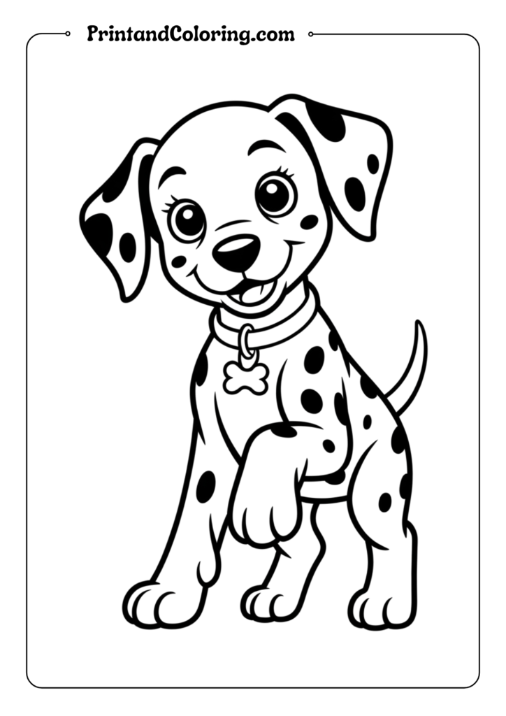 Dalmatian Puppy with Spots Pattern