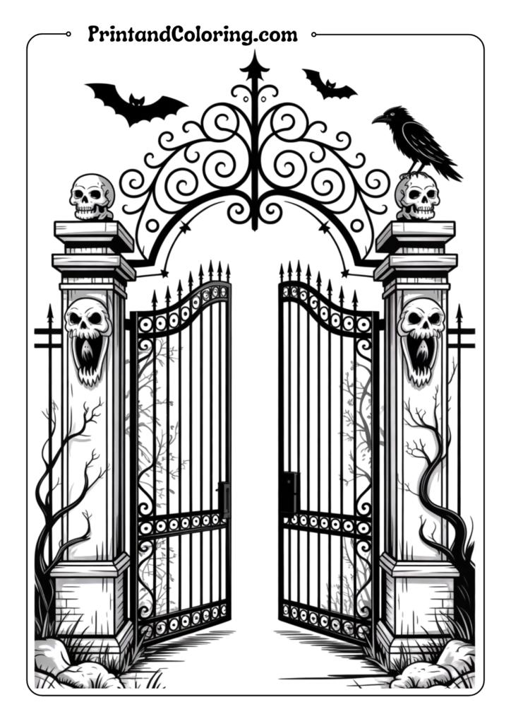 Gothic Cemetery Gate