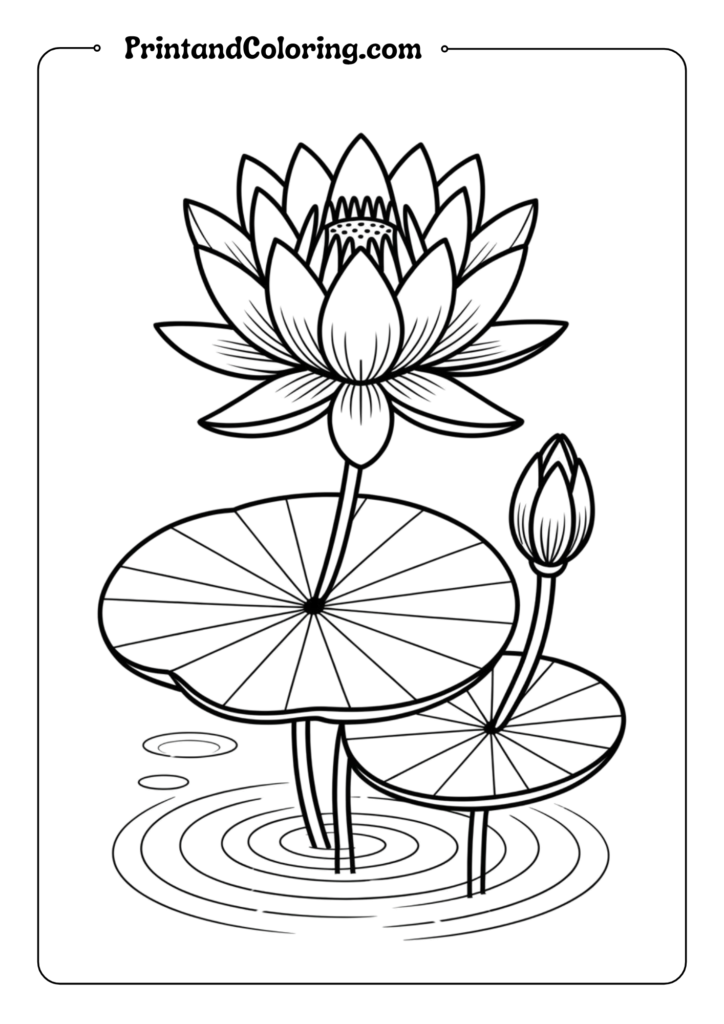 Lotus Flower on Water