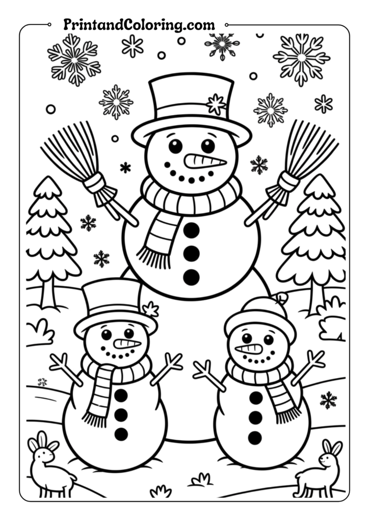 Snowman Family Portrait
